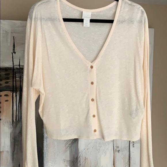H&M Off-White Cardigan Xsmall